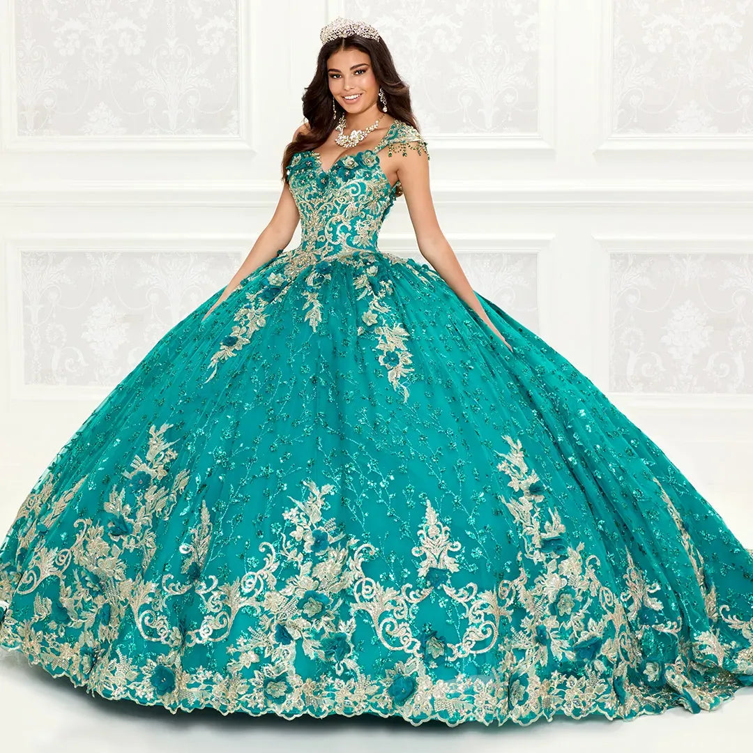 Aqua and gold quinceanera dresses outlet