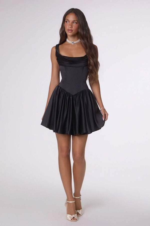 Ladivine Homecoming Cocktail Dress - Style T735 in Black