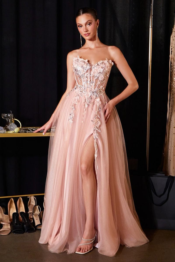 Ladivine Prom Evening Gown - Style CD2426 in Blush