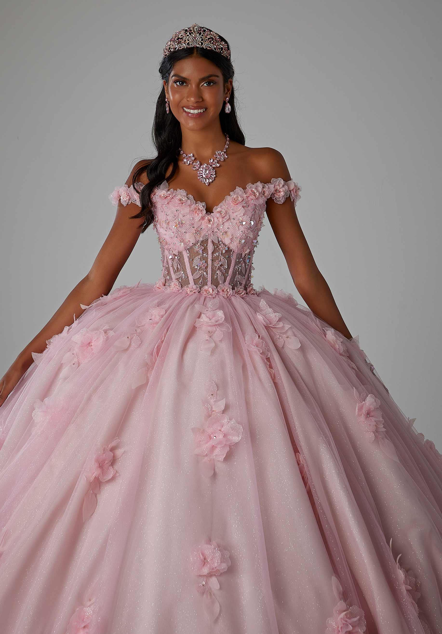 silver and pink quinceanera dresses Amarra Pink Quinceaera Dresses