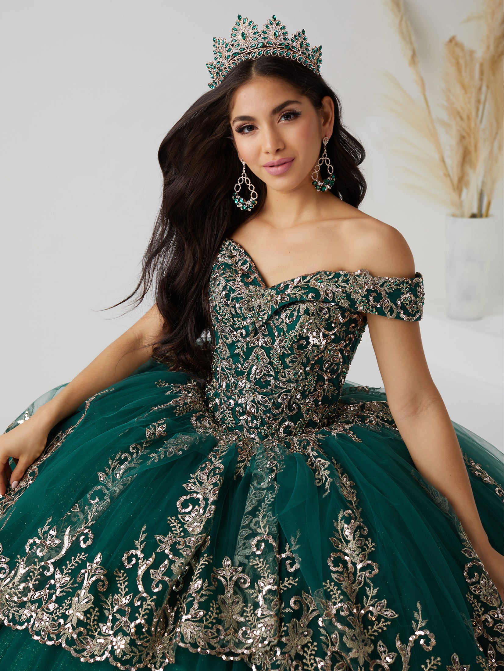 Quinceanera Collection Dress 26023 Hunter / 12 Quinceanera Collection Dress 26023 Hunter / 12