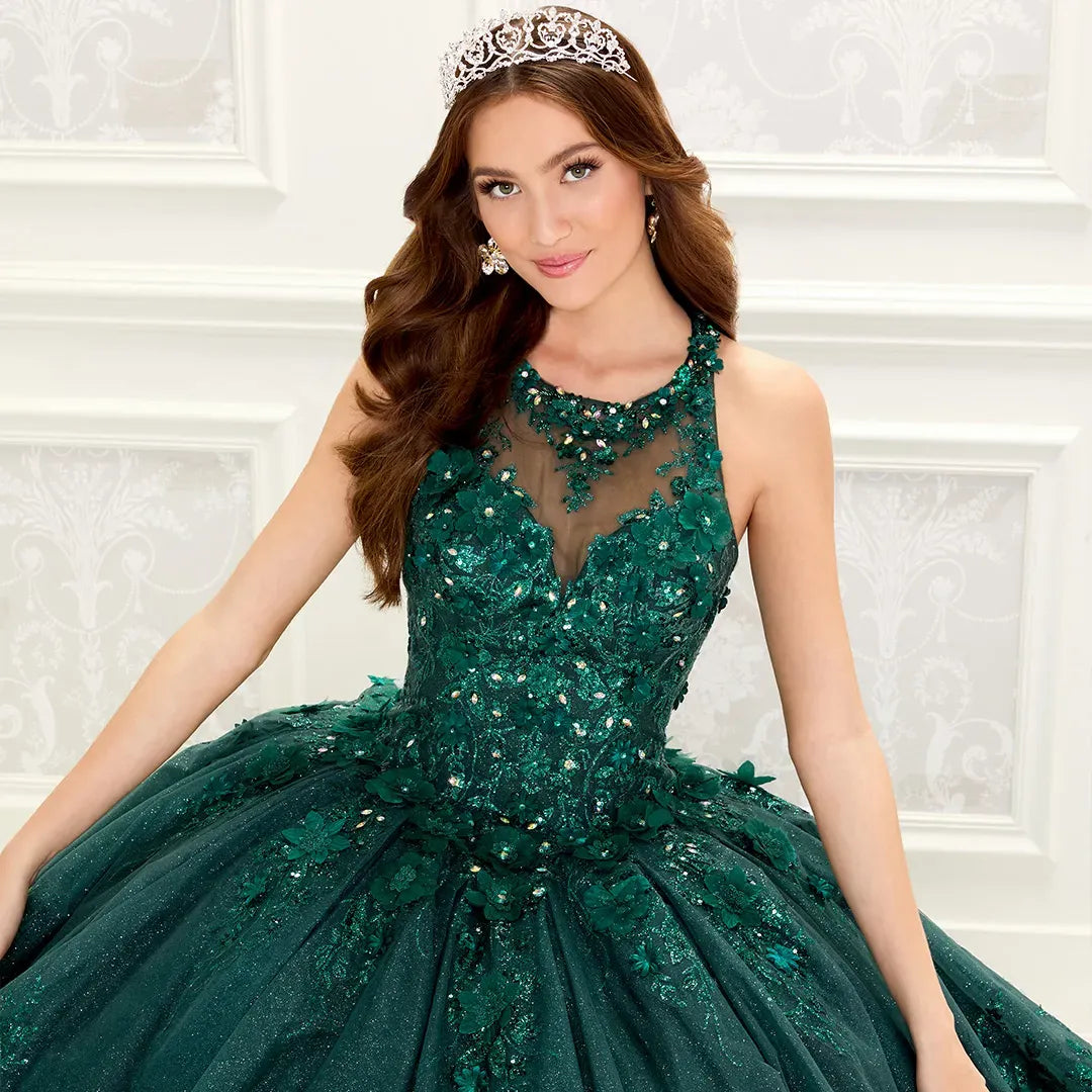 Princesa PR30082 Long Quinceanera Dress Forest Green / 0 Princesa PR30082 Long Quinceanera Dress Forest Green / 0