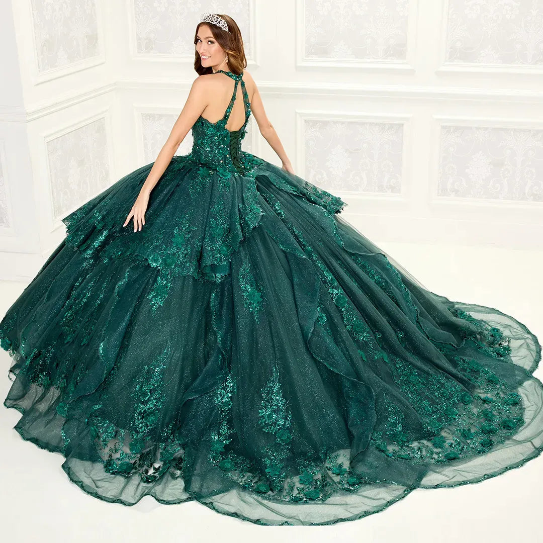 Princesa PR30082 Long Quinceanera Dress Forest Green / 0 Princesa PR30082 Long Quinceanera Dress Forest Green / 0